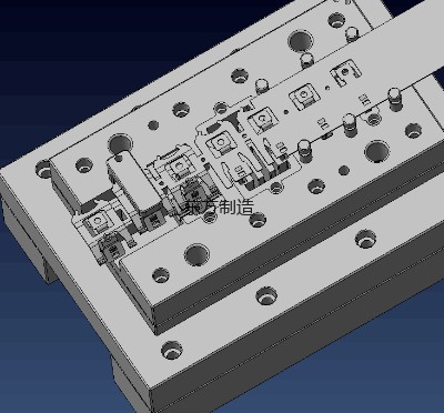 脚轮刹车片支架模具